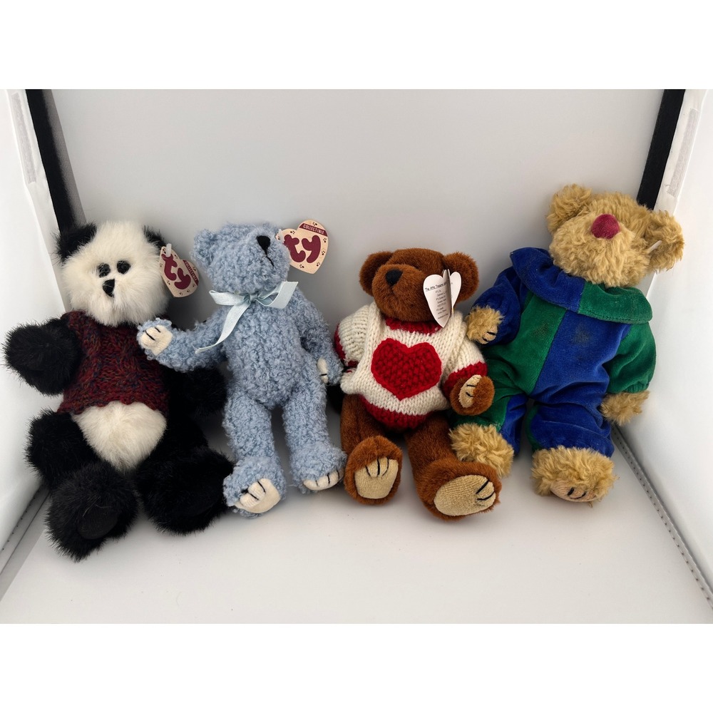 Ty Plush Bears Unisex OS Multicolor Good Attic Treasures 1993 Vintage Lot 4